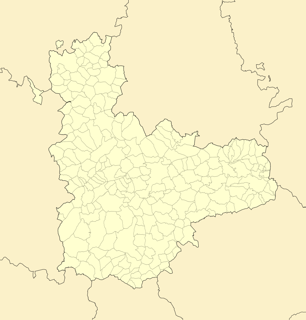 Mapa mudo de la provincia de Valladolid.