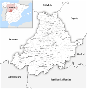 ¿Cuáles son los municipios de la provincia de Ávila?