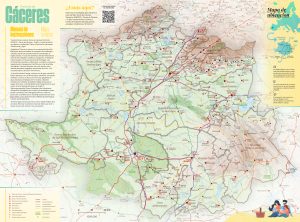 Mapa turístico de la provincia de Cáceres