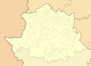 Mapa mudo de la provincia de Cáceres