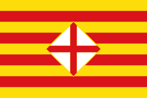 Bandera de la provincia de Barcelona (España)