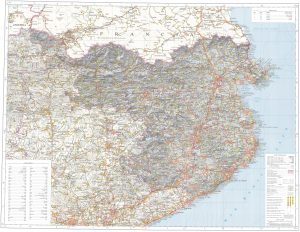 Mapa de la provincia de Gerona