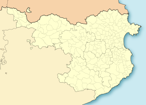Mapa mudo de la provincia de Gerona