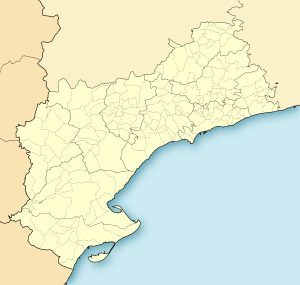 Mapa mudo de la provincia de Tarragona
