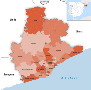 Partidos judiciales en la provincia de Barcelona.
