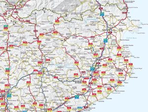 Mapa de carreteras de la provincia de Gerona