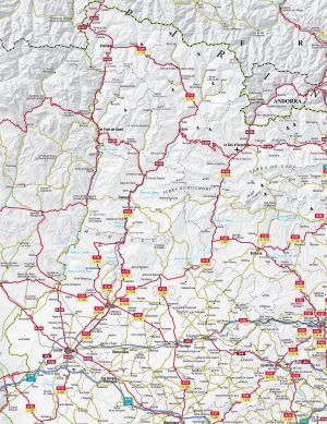 Mapa de carreteras de la provincia de Lérida