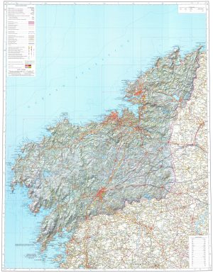 Mapa de la provincia de La Coruña