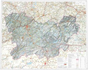 Mapa de la provincia de Orense