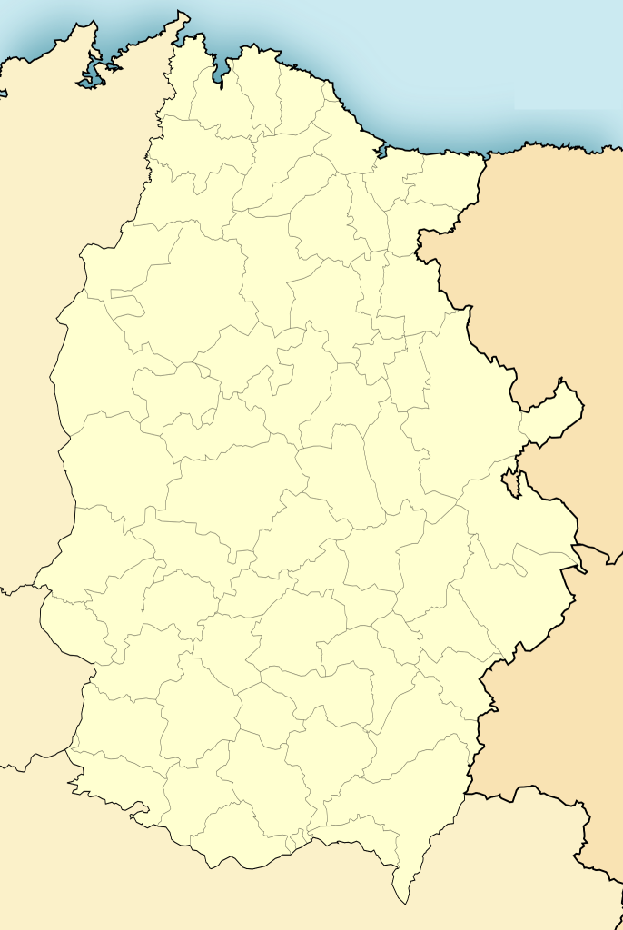 Mapa mudo de la provincia de Lugo.