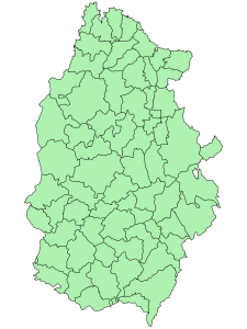 Mapa mudo de los municipios de la provincia de Lugo.