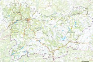 Mapa físico de la provincia de Orense