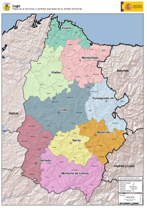 Partidos judiciales en la provincia de Lugo