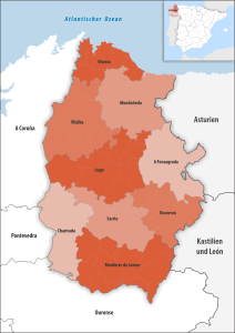 Partidos judiciales en la provincia de Lugo.