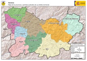 Partidos judiciales en la provincia de Orense