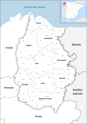 ¿Cuáles son los municipios de la provincia de Lugo?