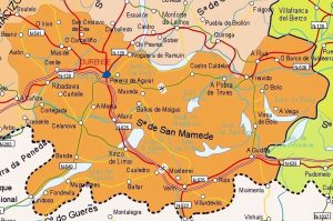 Principales ciudades de la provincia de Orense.