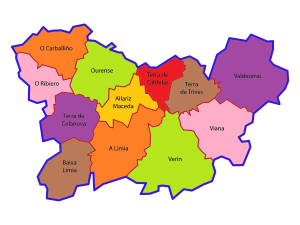 Comarcas de la provincia de Orense.