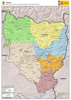 Partidos judiciales en la provincia de Huesca