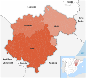 Partidos judiciales en la provincia de Teruel.