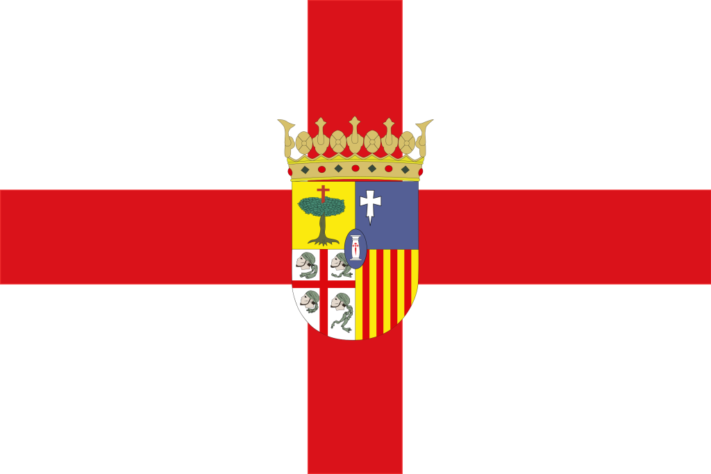Bandera de la provincia de Zaragoza.
