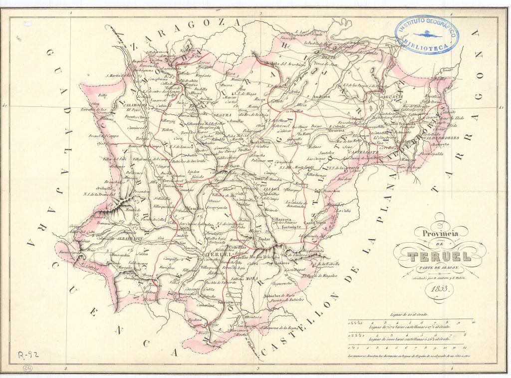 Provincia de Teruel: parte de Aragón 1853.