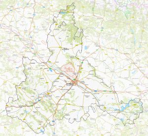 Mapa físico de la provincia de Zaragoza