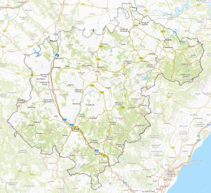 Mapa físico de la provincia de Teruel