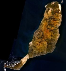 Fuerteventura vista desde el espacio.