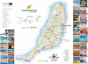 Mapa turístico de Fuerteventura.
