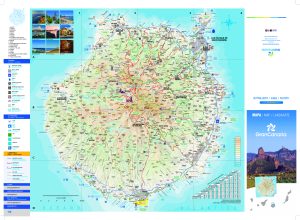 Mapa de carreteras de Gran Canaria.