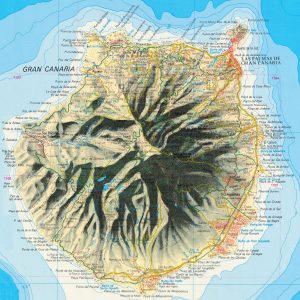 Mapa de la isla de Gran Canaria