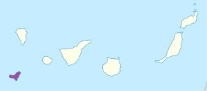 Mapa de ubicación de la isla de El Hierro. Mapa de ubicación de la isla de El Hierro.