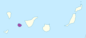 Mapa de ubicación de la isla de La Gomera. Mapa de ubicación de la isla de La Gomera.