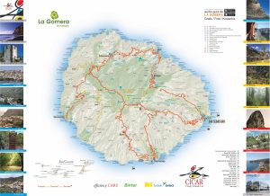Mapa turístico de La Gomera.