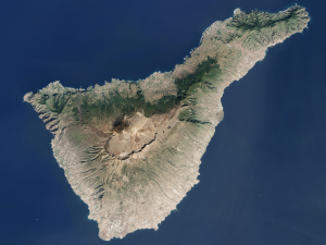 Imagen satelital de Tenerife del Landsat 8 del 25 de enero de 2016.