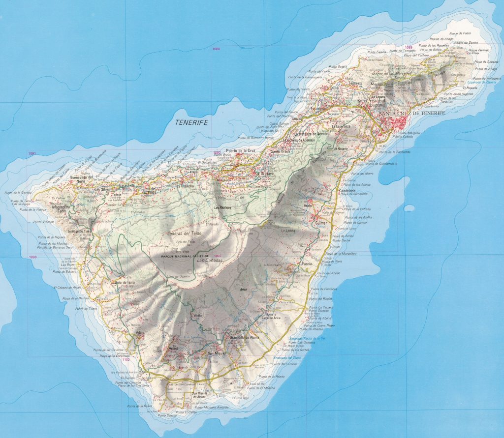 Mapa de Tenerife.