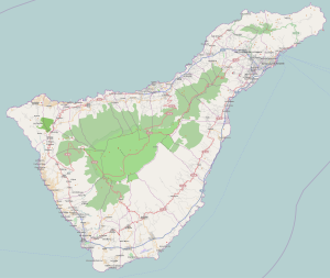 Mapa de carreteras de Tenerife.