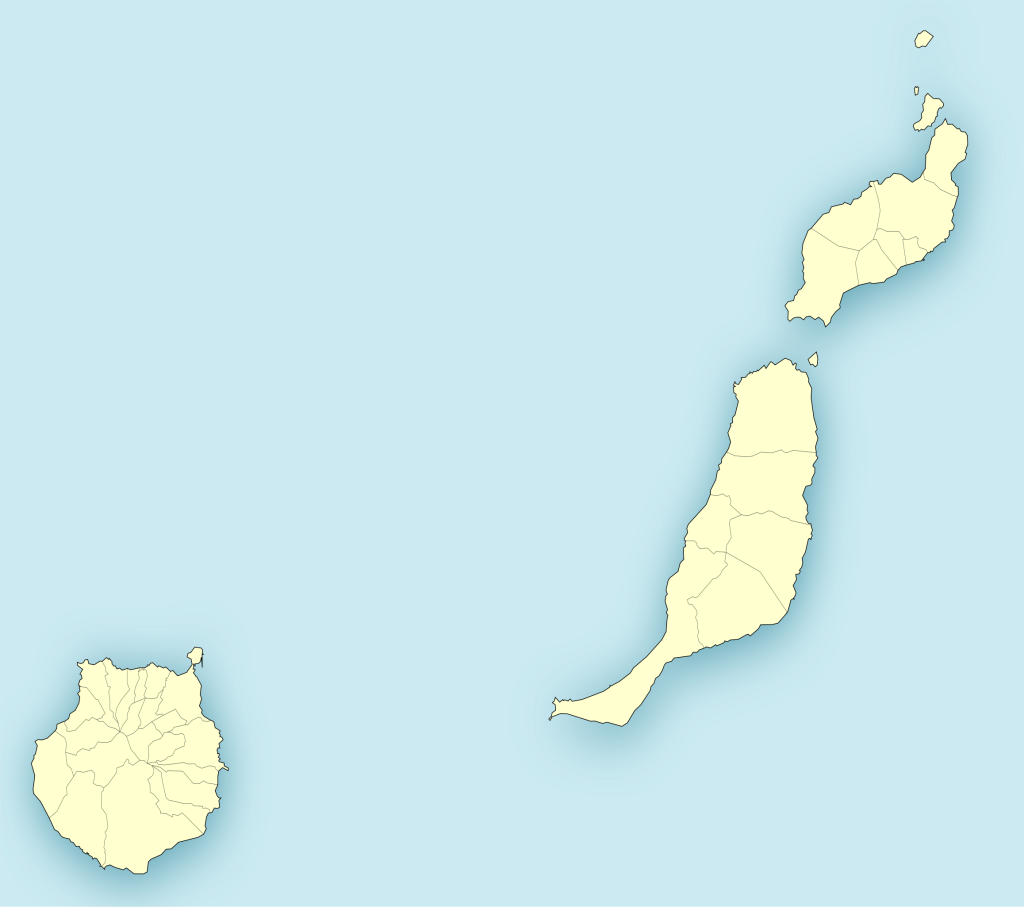 Mapa mudo de la provincia de Las Palmas.