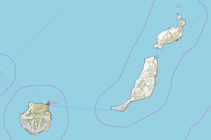 Mapa físico de la provincia de Las Palmas