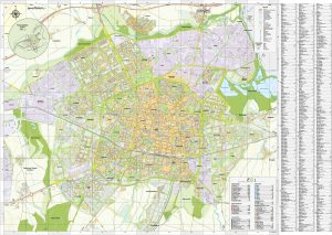 Mapa de la ciudad de Vitoria, España