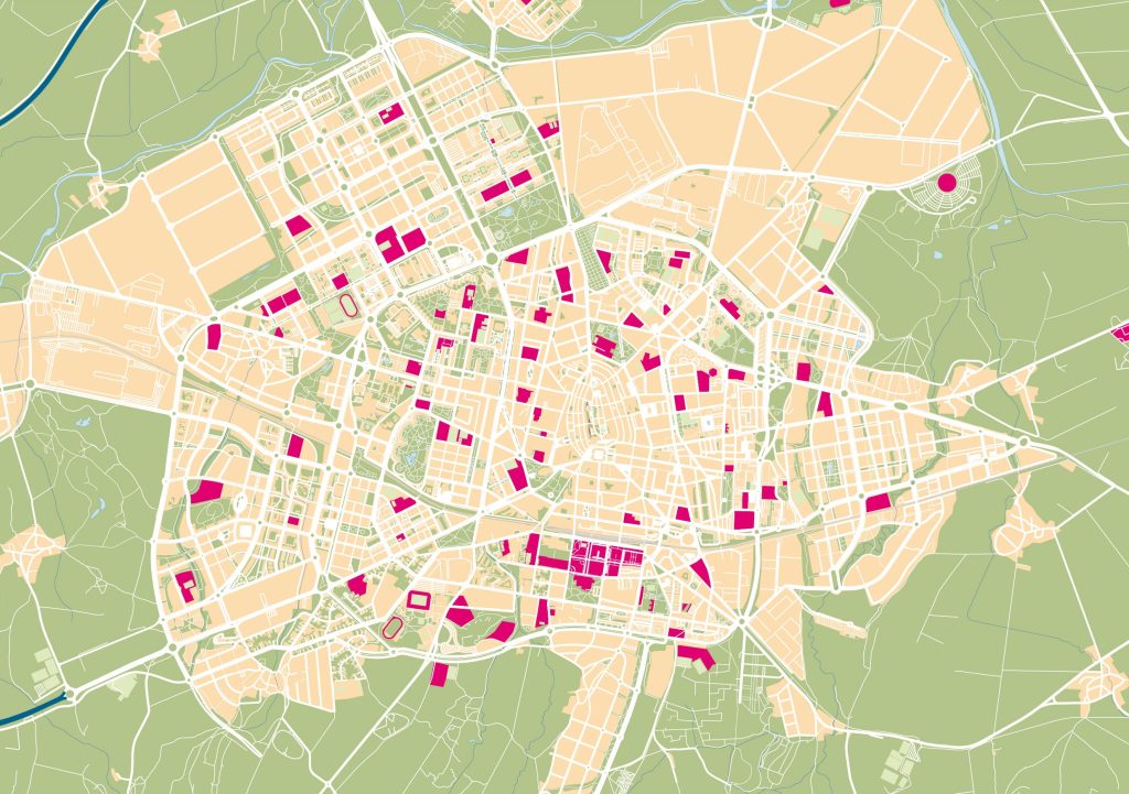 Mapa mudo de Vitoria-Gasteiz.