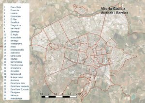 Ortoimagen de los barrios de Vitoria-Gasteiz