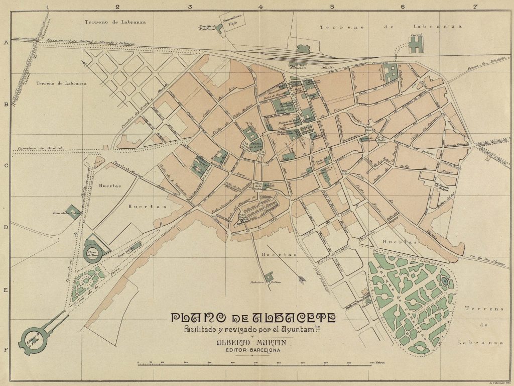 Plano de Albacete 1910.
