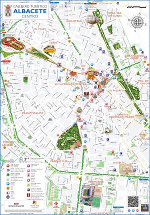 Mapa turístico de la ciudad de Albacete