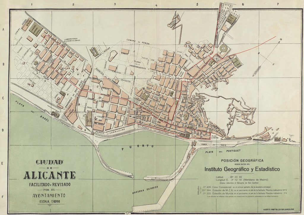 Plano de Alicante 1910.