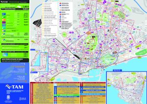Mapa del sistema de transporte metropolitano de Alicante