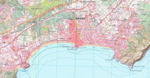 Mapa topográfico de Benidorm