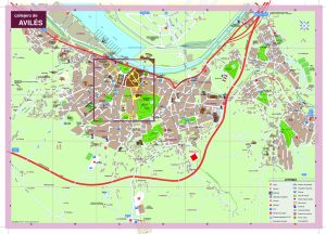 Mapa de la ciudad de Avilés