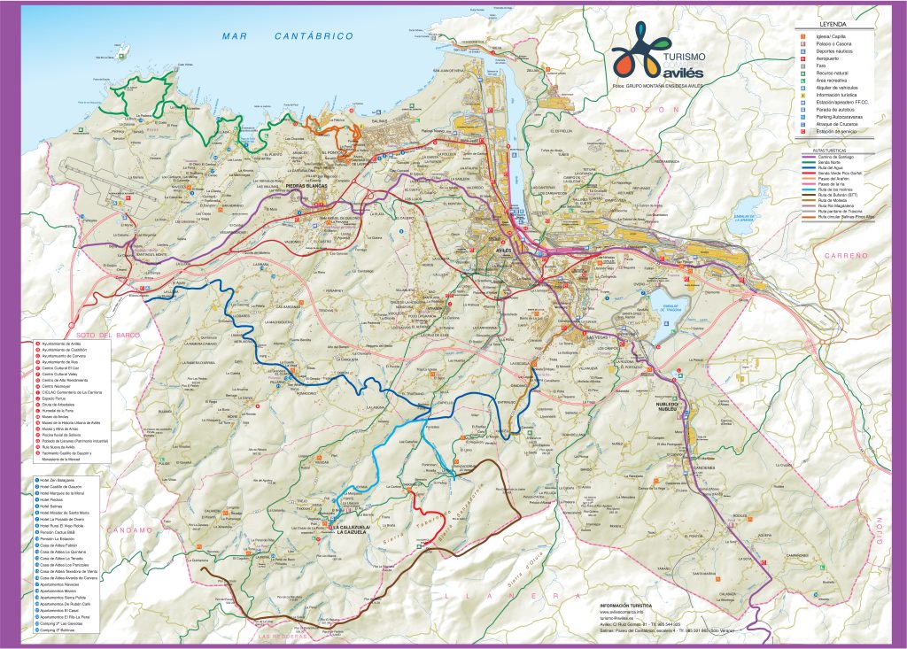 Plano de la comarca de Avilés.